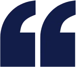 Pair of blue quotation marks on a dark background, suggesting a quote.